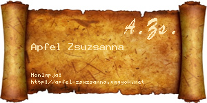Apfel Zsuzsanna névjegykártya